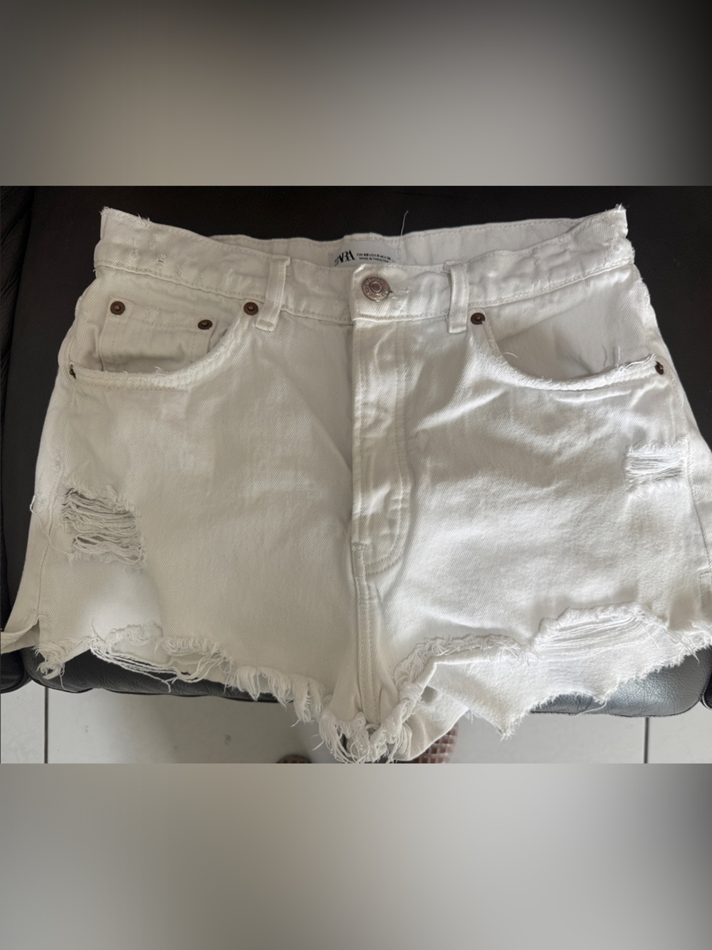 Zara denim cutoff shorts